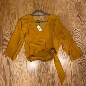 Silk top with buckle detail